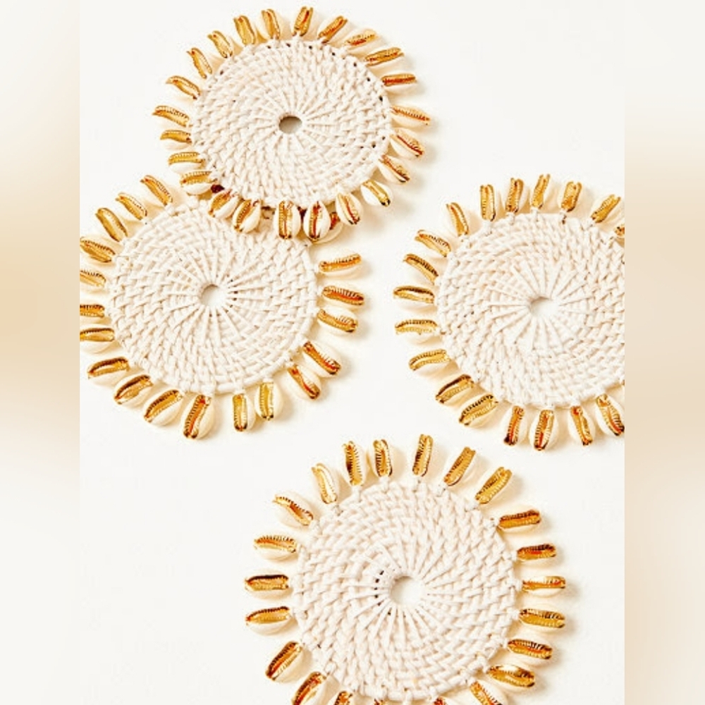 Lilly Pulitzer rattan coasters NWT
